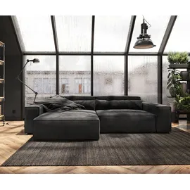DeLife Ecksofa Sirpio XL 270x170 cm Mikrofaser Schwarz Recamiere variabel
