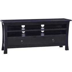 vidaXL TV-Schrank Hellschwarzer Kaffee 100x30x45cm Massivholz Mahagoni