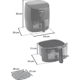Berdsen Heißluftfritteuse 4L Bd-658 schwarz