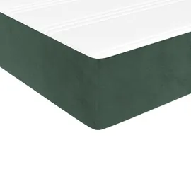 vidaXL Taschenfederkernmatratze Dunkelgrün 100x200x20 cm Samt