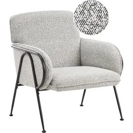 Beliani Sessel TRYSNES Stoff 78 x 71 x 70 cm Schwarz/Weiß