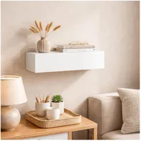 Hti-Living Wandregal mit Schublade 40 x 0 x 0 cm Weiß