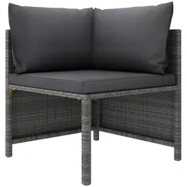 vidaXL 3-Sitzer-Gartensofa Loungesofa grau