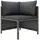 vidaXL 3-Sitzer-Gartensofa Loungesofa grau