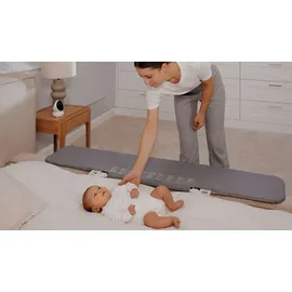 lionelo Lora XL Tragbares Bettschutzgitter für Kinder, Neigungsverstellung bis 180°, klappbares Schutzgitter für Bett, 45 cm – 150 cm, StandSafe-Sicherung, Schutz gegen Herausfallen