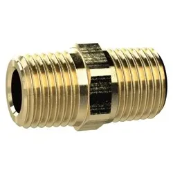 Doppelgewindenippel, R 2" A, R 2" A, SW 62, Messing