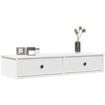 vidaXL Wandregal mit Schubladen 100 x 37,5 x 19 cm Weiß