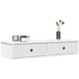 vidaXL Wandregal mit Schubladen 100 x 37,5 x 19 cm Weiß