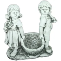 Gartenfigur Junge und Mädchen
