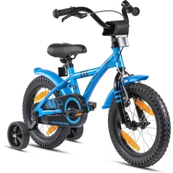 Kinderfahrrad 14 Zoll ab 4 Jahre mit Stützräder und Rücktritt BLAU|BLAU|SCHWARZ 14