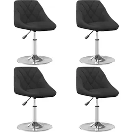 vidaXL Esszimmerstuhl drehbar Samt schwarz 4er Set