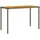 vidaXL Gartentisch mit Akazienholz-Platte Grau 115x54x74cm Poly Rattan