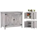Outsunny Gartenschrank - Hellgrau