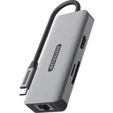 Sitecom 6 in 1 USB-C LAN Multiport Adapter