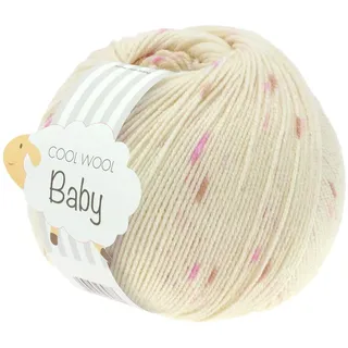 LANA GROSSA Cool Wool Baby Print Punto | 100% Schurwolle Merino, filzfrei | Handstrickgarn aus 100% Schurwolle (Merino) | 50g Wolle zum Stricken & Häkeln | 220m Garn FB 353