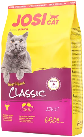 Josera JosiCat Classic Sterilised 650g (Mit Rabatt-Code JOSERA-5 erhalten Sie 5% Rabatt!)