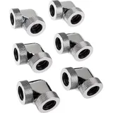 RAIJINTEK Pelias D140906, 14 mm, 90-Grad-Adapter, 6 Stück, silberfarben
