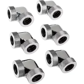 RAIJINTEK Pelias D140906, 14 mm, 90-Grad-Adapter, 6 Stück, silberfarben