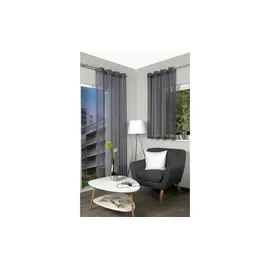 HOMEbasics Ösenschal 140 x 175 cm Grau