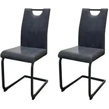 byLIVING 2er-Set: Banff in Vintage Mikrofaser anthrazit Microfaser B/H/T: ca. 42x97x58 cm