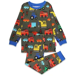Toby Tiger Pyjama in Anthrazit/ Bunt | Gr.: 98