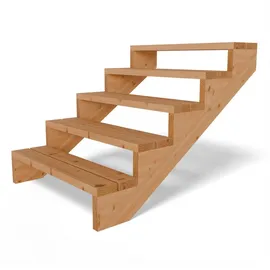 Gartenwelt Riegelsberger Terrassentreppe 5-stufig 95 cm Massivholz