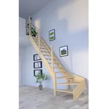 starwood treppen Raumspartreppe Korfu 80 cm Fichtenholz Edelstahl