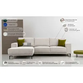 OTTO home Eckcouch Mikrofaser 2-Sitzer Grau