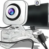 Retoo Webcam mit Mikrofon und Klarer Stereo-Sound Lichtkorrektur Webkamera USB-Anschluss Plug & Play USB 2.0 Kamera Skype FaceTime Hangouts Zoom Retoo