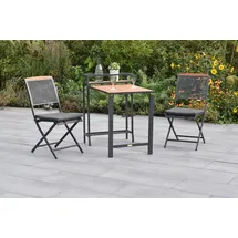 Merxx Patmos Set 5tlg. 2 Klappsessel, 2 Sitzkissen grau