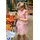 KIDS ONLY Volantrock Mädchen Gestreift Barbados Cherry/Cloud Dancer 158