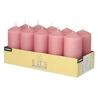Papstar Stumpenkerze 9 x 4 cm 40 St. altrosa