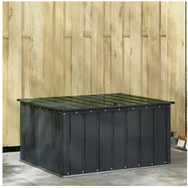 vidaXL Gartenlagerbox Schwarz 101 x 82 x 50 cm Stahl