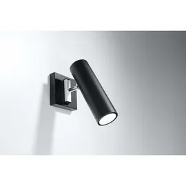 Sollux Lighting Wandleuchte Wandlampe Schwarz Verstellbarer Spot Wohnzimmer Küche Esszimmer