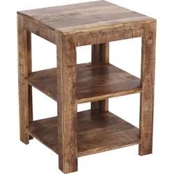 Regal HOME AFFAIRE "Titlis", beige (natur), B:44cm H:60cm T:44cm, Massivholz, Regale