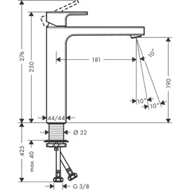 Hansgrohe Vernis Shape Einhandmischer chrom 71591000