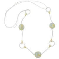 Gallay Perlenkette Kette Nugget gelb-blau-transparent (1-tlg) gelb