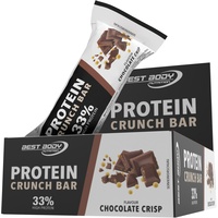 Best Body Nutrition Protein Crunch Bar - Chocolate Crisp - Eiweiß Riegel - 12x35g - 32% Protein