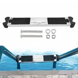 304 Edelstahl Poolleiter Ersatzstufe mit Rutschfestem Gummipolster Schwimmbadleitern Pedale mit Schrauben Pool Leiter Stufen für Swimmingpool SAPs Spas, 50 x 7,5 x 2,5 cm