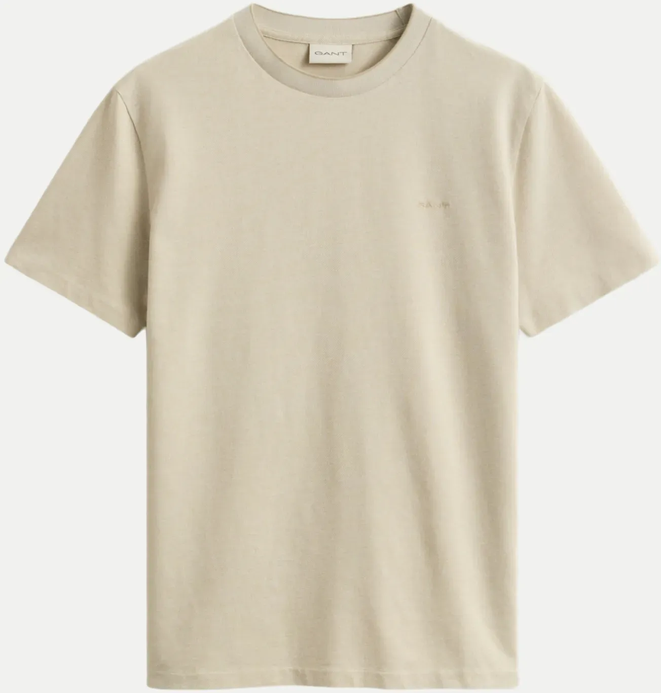 Basic T-Shirt aus Pique Beige XL