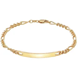 KUZZOI Herren ID Platte Figaro Klassisch 925 Silber Herrenschmuck   