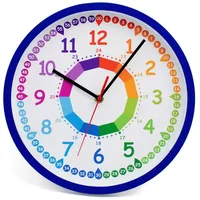Wall-art K&L Wall Art Lernuhr Kinder Wanduhr Junge lautlos