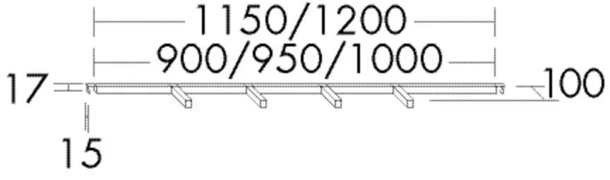 Burgbad Innenorganisation 17x950x100 , ACEN095 ACEN095