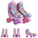 Byox Rollschuhe Einhorn, PU-Räder beleuchtet, ABEC-5 Lager, Größe M (31-34)