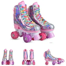 Byox Rollschuhe Einhorn, PU-Räder beleuchtet, ABEC-5 Lager, Größe M (31-34)