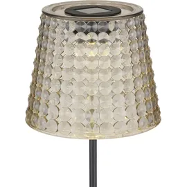 bmf-versand Solarleuchte 2er Set Garten Erdspieß Solarlampe LED Außenleuchte Solar Grau LED - Grau/Schwarz