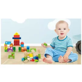 New Classic Toys Viga 50285 50-teiliges Block-Set - Bauernhof