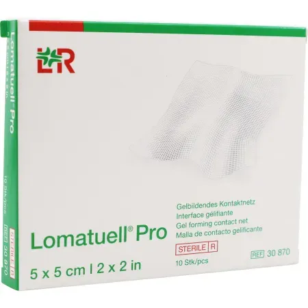 Lohmann & Rauscher Lomatuell Pro Gelbildendes Kontaktnetz Steril 5x5cm 10 Stück (30870)