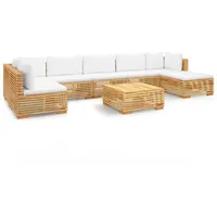 vidaXL 8-tlg Garten-Lounge-Set mit Kissen Massivholz Teak Modell 5