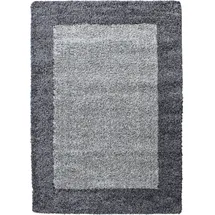 KADIMA DESIGN Hochflorteppich, RHEIN mit Bordüre, Grau, 300 x 400 cm